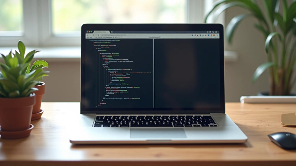 Laptop screen displaying website interface with light and dark theme variations side by side