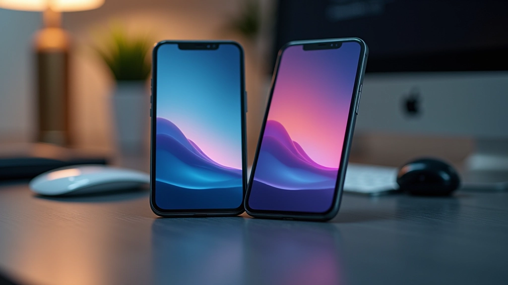 Two smartphone screens side by side showing the same interface rendered in deuteranopia and protanopia color simulation filters